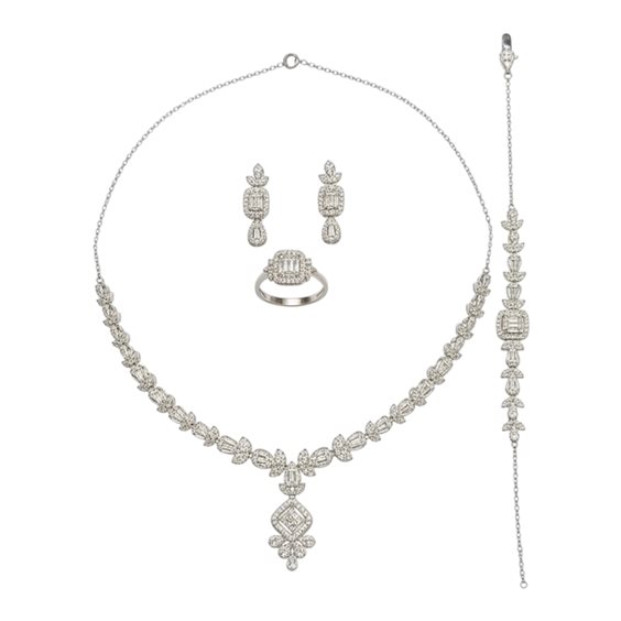 Necklace Mandile 1922 Woman Parure in Silver 2CSET123527 - 2CSET123527